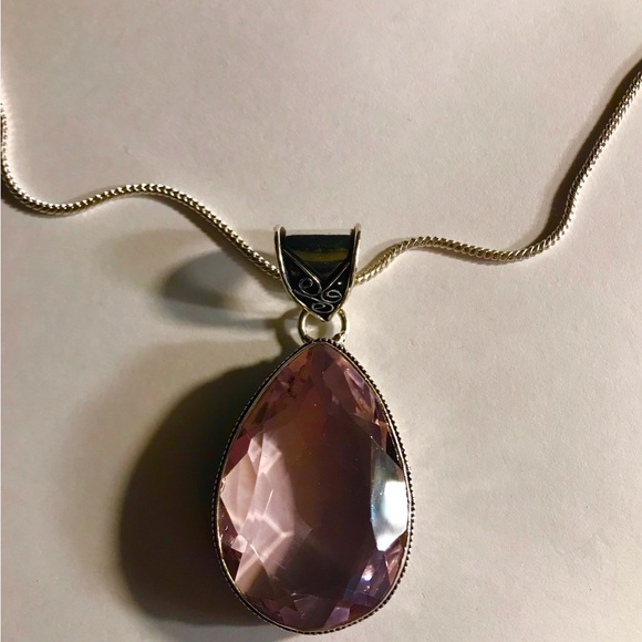 Kunzite 925 Sterling Silver Necklace